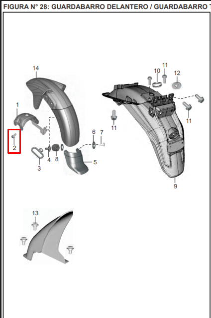 TORNILLO PARRILLA BM100 ORIGINAL - Mundimotos
