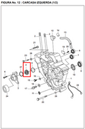 RETEN 24-40-07 CIGUENAL LH PULSAR ORIGINAL - Mundimotos