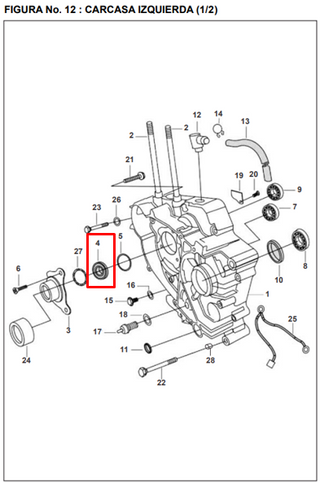 RETEN 24-40-07 CIGUENAL LH PULSAR ORIGINAL - Mundimotos