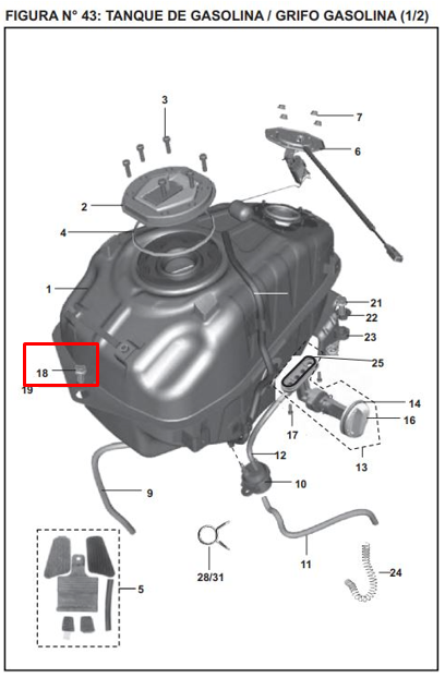 TORNILLO GUARDABARRO FR 200 NS ORIGINAL - Mundimotos