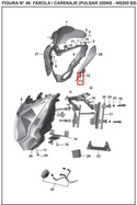 ARANDELA VISOR BX/DISC/PULSAR 180 ORIGINAL - Mundimotos