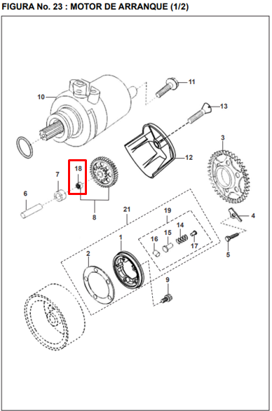 CANASTILLA HK10-14-15 BAL PUL ORIGINAL - Mundimotos