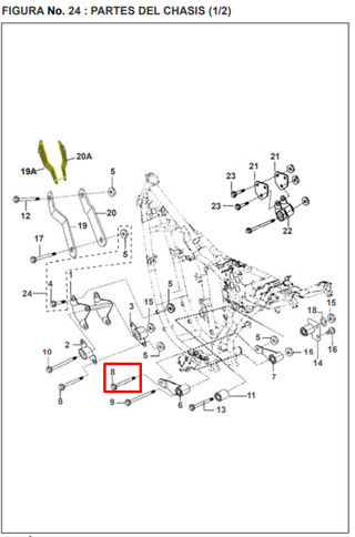TORNILLO A 08X100 ORIGINAL - Mundimotos