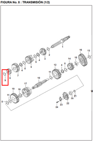 ARANDELA CAJA PULSAR ORIGINAL - Mundimotos