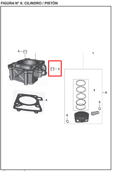BUJE 14X20 GUIA Cilindro PULSAR ORIGINAL - Mundimotos
