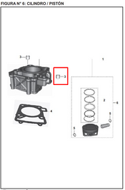 BUJE 14X20 GUIA Cilindro PULSAR ORIGINAL - Mundimotos