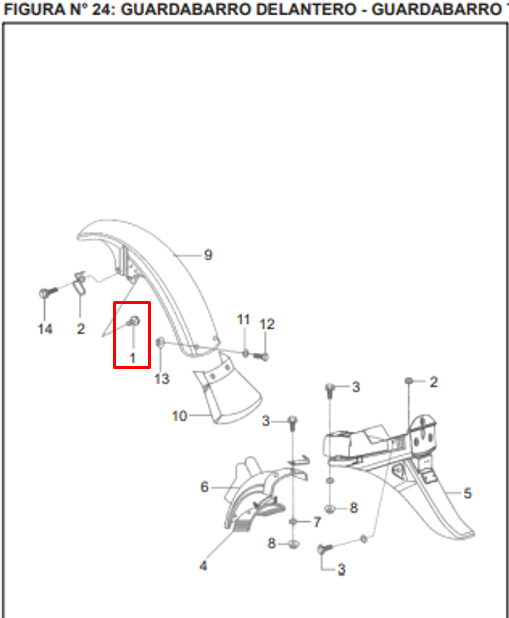 TORNILLO A 08X016 GUARD FR BOXER ORIGINAL - Mundimotos
