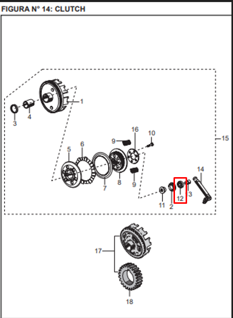 BALINERA 628/D8 CLUTCH BOXER/PLAPP ORIGINAL - Mundimotos