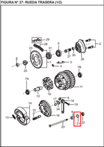 Cargar imagen en el visor de galería, ARANDELA RR LH PULSAR DTS-I/TEC ORIGINAL - Mundimotos