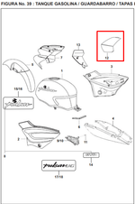 Cargar imagen en el visor de galería, Tapa Tanque Gas Izquierdo Bajaj PULSAR 180 Ug Sin Pintar Original - Genuine parts