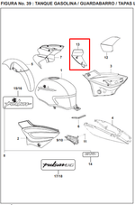 Cargar imagen en el visor de galería, Tapa Tanque Gas Derecho Bajaj PULSAR 180 Ug Original - Genuine parts