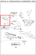 Guardabarro traseraero Frontal Bajaj PULSAR 180 Ug Original - Genuine parts