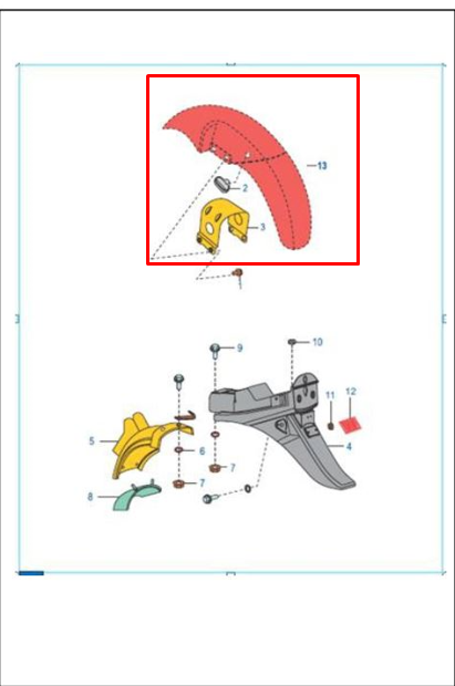 GUARDABARRO FR BOXER2007/PLATINO ORIGINAL - Mundimotos
