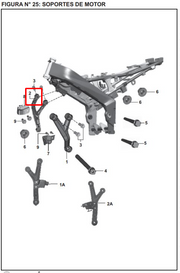 SOPORTE MOTOR RH 200 NS ORIGINAL - Mundimotos