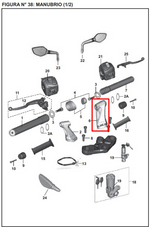 Load image into Gallery viewer, SOPORTE Manubrio RH PULSAR 200 NS ORIGINAL - Mundimotos