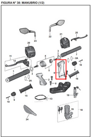 SOPORTE Manubrio RH PULSAR 200 NS ORIGINAL - Mundimotos