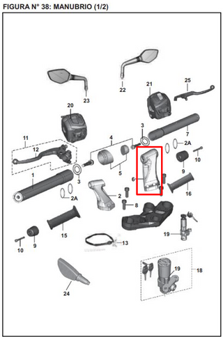 SOPORTE MANU RH NS 200 MATE ORIGINAL - Mundimotos