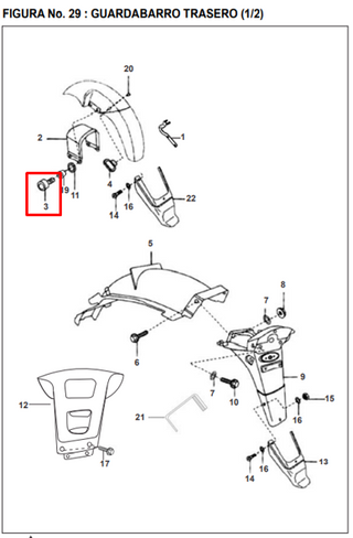TORNILLO SOP.GUARD.FR PULSAR ORIGINAL - Mundimotos