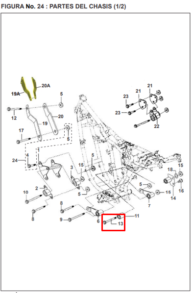 TORNILLO 08X130 PULSAR180UG-200 ORIGINAL - Mundimotos