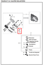 Load image into Gallery viewer, TORNILLO A 08X030 DRD CALIPER PUL ORIGINAL - Mundimotos