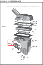 Cargar imagen en el visor de galería, ABRAZADERA MANG.FILTRO AIRE NS 200 ORIGINAL - Mundimotos