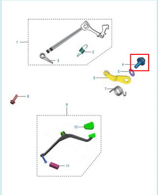 TORNILLO LEVA CAMBO NS160/150/BS4 ORIGINAL - Mundimotos