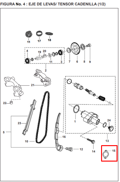 EMPAQUE TENSOR CAD. PULSAR UG/200 ORIGINAL - Mundimotos
