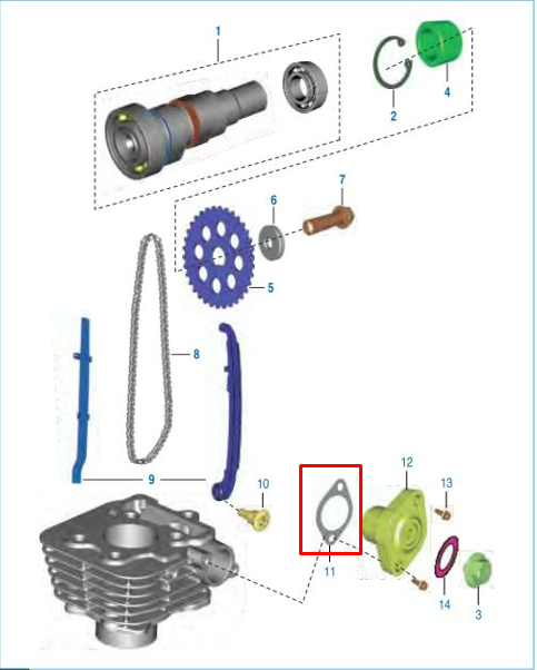 EMPAQUE TENSOR CAD. PULSAR UG/200 ORIGINAL - Mundimotos