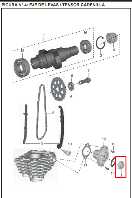 TORNILLO TENS CAD PUL/BX/DIS ORIGINAL - Mundimotos