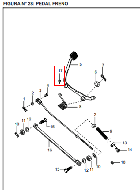 CAUCHO PEDAL FRENO BOXER ORIGINAL - Mundimotos