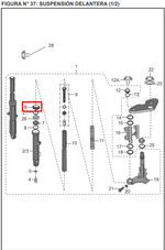 Cargar imagen en el visor de galería, GUARDAPOLVO TELESCOPIO BOXER S1D ORIGINAL - Mundimotos