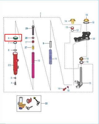 GUARDAPOLVO TELESCOPIO BOXER S1D ORIGINAL - Mundimotos