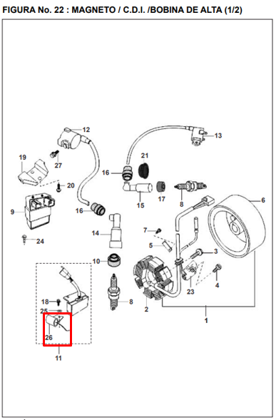 CODENSADOR XCD 125  ORIGINAL - Mundimotos