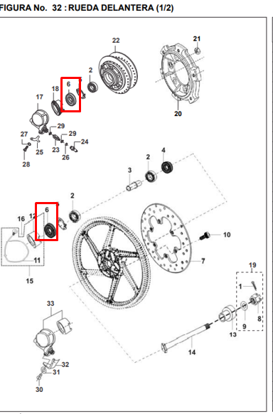 RETEN 40-50-05 FR LH PULSAR ORIGINAL - Mundimotos