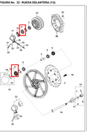 RETEN 40-50-05 FR LH PULSAR ORIGINAL - Mundimotos