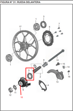 Cargar imagen en el visor de galería, RETEN 40-50-05 FR LH PULSAR ORIGINAL - Mundimotos