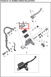 TAPA BOMBA FRENO PULSAR 135/180/DISC12 ORIGINAL - Mundimotos
