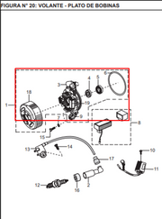 VOLANTE COMPL BOXER TEC/PLA100 ORIGINAL - Mundimotos