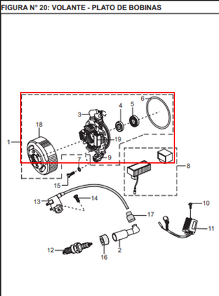 VOLANTE COMPL BOXER TEC/PLA100 ORIGINAL - Mundimotos