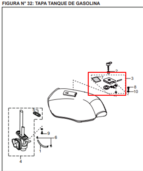 TAPA TANQUE GAS BOXER ORIGINAL - Mundimotos