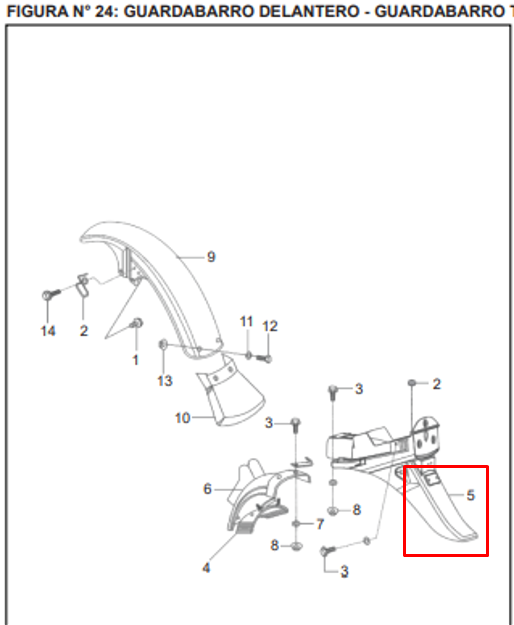 GUARDABARRO RR BOXER K-TEC ORIGINAL - Mundimotos