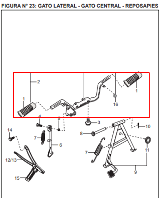 POSAPIE FR BOXER CT/TEC/PLATINO ORIGINAL - Mundimotos