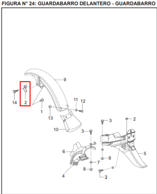 ABRAZADERA GUIA CABLE BOXER UG ORIGINAL - Mundimotos