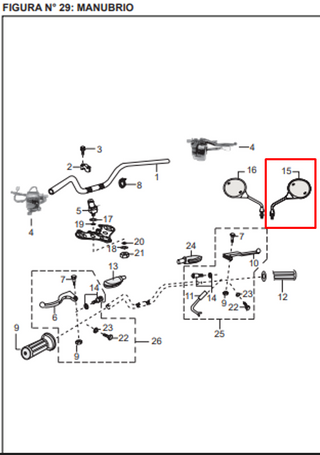 ESPEJO RH BOXER TEC ORIGINAL - Mundimotos