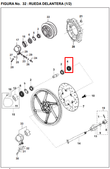 RETEN 18-38-05/10 FR RH WIND ORIGINAL - Mundimotos