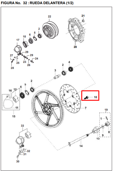 TORNILLO DISCO PULSAR II ORIGINAL - Mundimotos