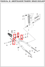 Cargar imagen en el visor de galería, BUJE 20X26X21/31X02 PLTC PULSAR 180 ORIGINAL - Mundimotos