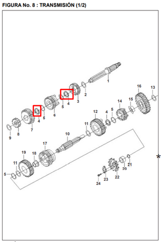 PINON EP 3RA 21T PULSAR UG-200-220 ORIGINAL - Mundimotos