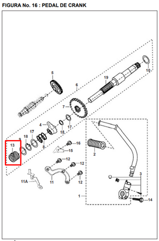 RESORTE EJE CRANK PULSAR ORIGINAL - Mundimotos