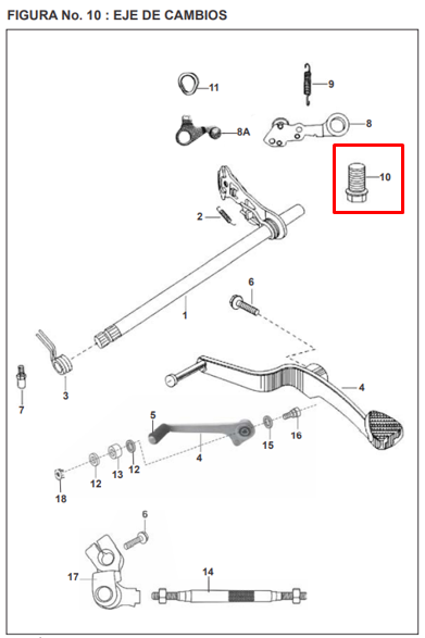 TORNILLO EJE CAMB. PULSAR 180UG-200 ORIGINAL - Mundimotos